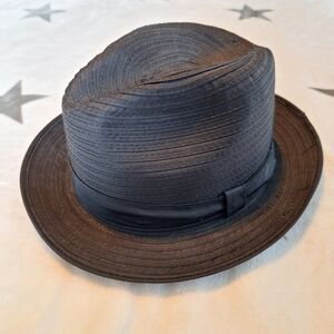 Weaverland Collection Men's Black Nylon Crushable C‎ Crown Fedora Size Small